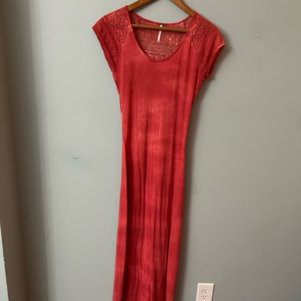 Free People maxi dress with slit on side  (XS)